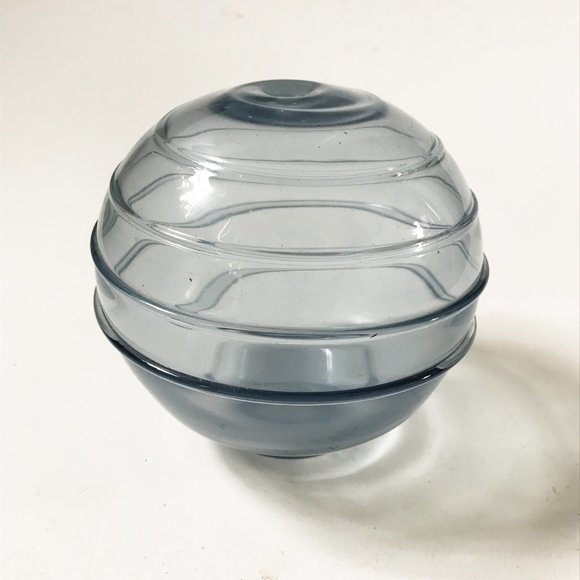 Frederick Warren Blue Art Glass Orb Sphere Oil Lamp Vase Signed 1981 - Picture 7 of 7